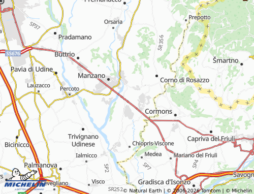 Mappa MICHELIN San Giovanni al Natisone - ViaMichelin