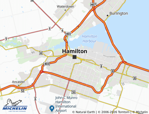 Mappa MICHELIN Hamilton - ViaMichelin