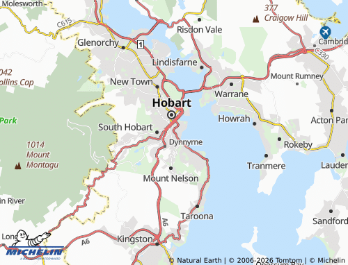 Mapa MICHELIN Sandy Bay - ViaMichelin