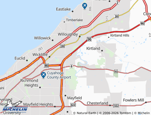 Mapa MICHELIN Willoughby Hills - ViaMichelin