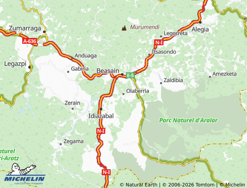Carte MICHELIN Olaberria - ViaMichelin