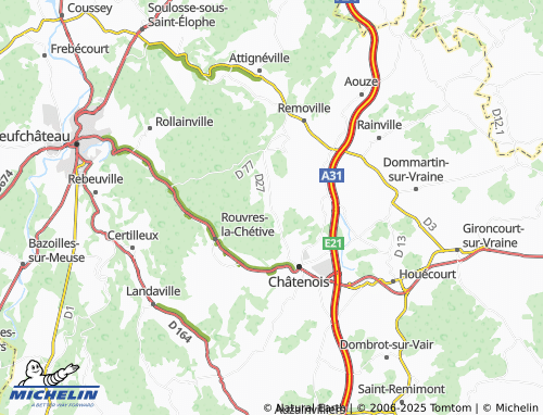 MICHELIN Courcelles-sous-Châtenois map - ViaMichelin