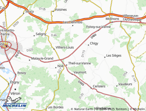 MICHELIN-Landkarte Pont-sur-Vanne - ViaMichelin