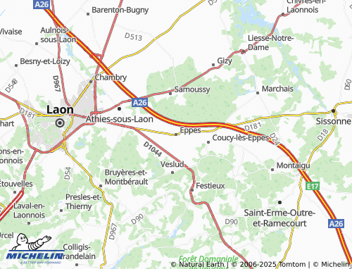 MICHELIN Eppes map - ViaMichelin