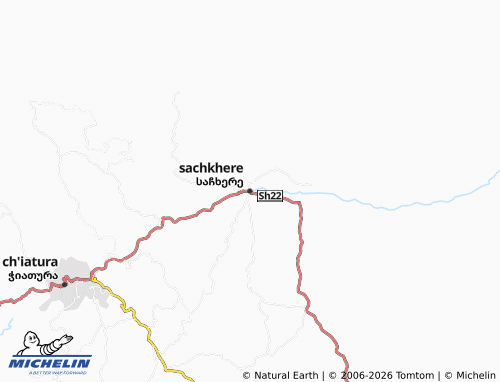 Mapa MICHELIN sachkhere - ViaMichelin