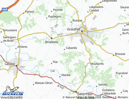 MICHELIN Cabanès map - ViaMichelin