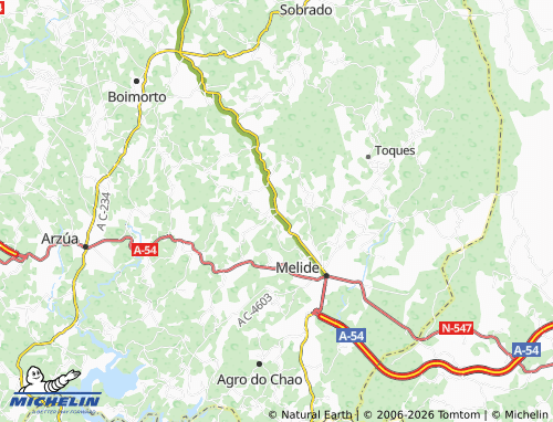MICHELIN O Real Vello map - ViaMichelin