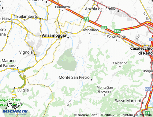 MICHELIN Monteveglio map - ViaMichelin