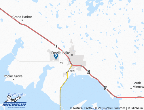 Mapa MICHELIN Devils Lake - ViaMichelin