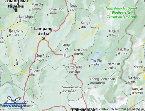 Mapa MICHELIN Amphoe Den Chai - ViaMichelin