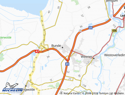 Mapa MICHELIN Bunde - ViaMichelin