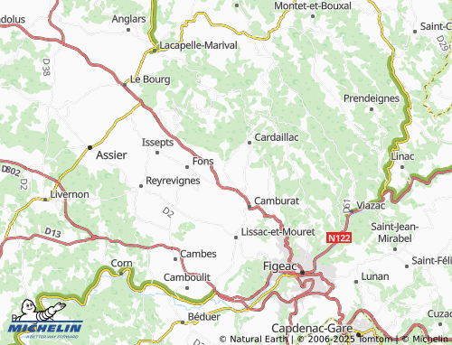 MICHELIN-Landkarte Fourmagnac - ViaMichelin