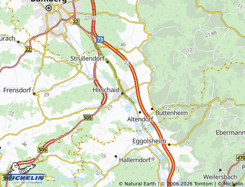 MICHELIN Hirschaid map - ViaMichelin