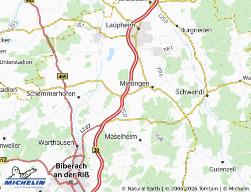 Mapa MICHELIN Baltringen - ViaMichelin