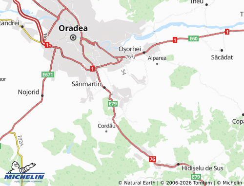 MICHELIN Rontău map - ViaMichelin