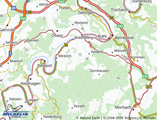 MICHELIN Burgen map - ViaMichelin