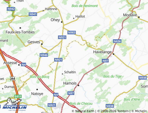 MICHELIN Barsy map - ViaMichelin