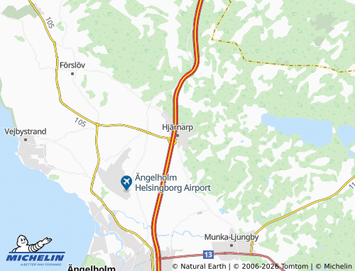 MICHELIN Hjärnarp map - ViaMichelin