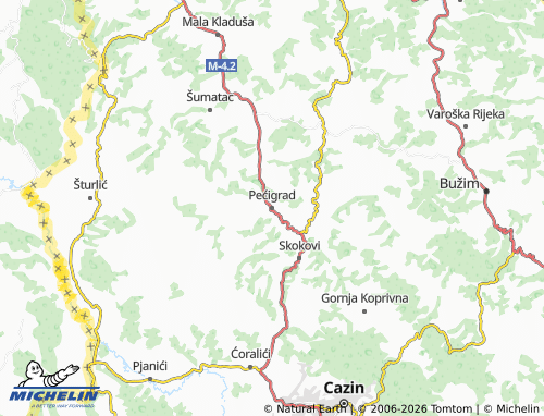 Mappa MICHELIN Pećigrad - ViaMichelin