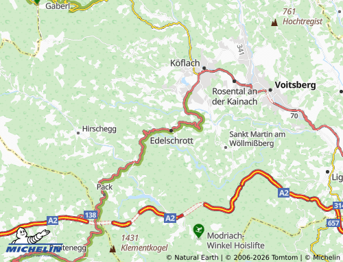 Carte MICHELIN Edelschrott - ViaMichelin