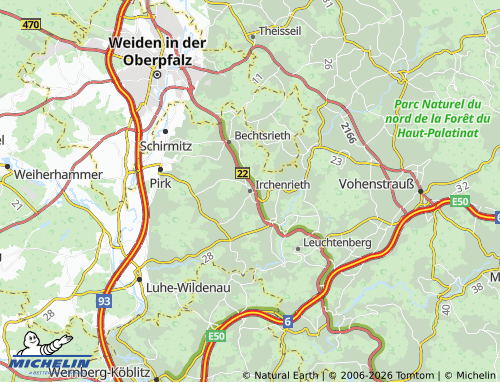 Mapa MICHELIN Irchenrieth - ViaMichelin