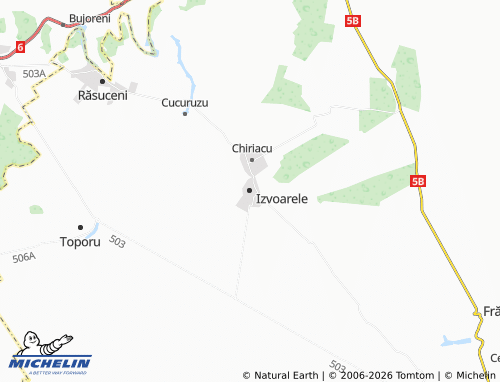 Mappa MICHELIN Izvoarele - ViaMichelin