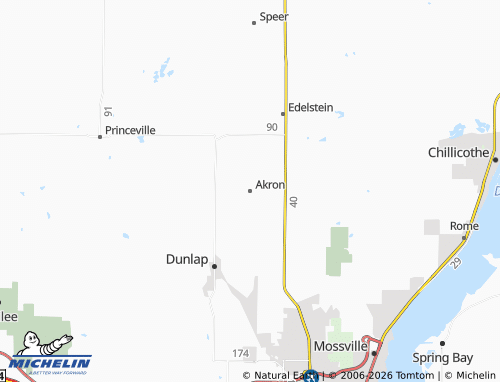 Carte MICHELIN Akron - ViaMichelin