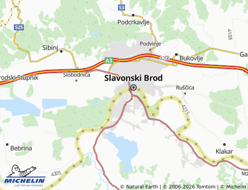 Mapa MICHELIN Brod - ViaMichelin
