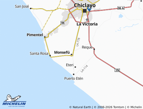 Mappa MICHELIN Monsefú - ViaMichelin