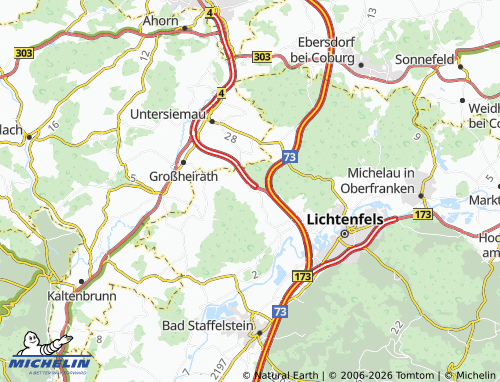 MICHELIN Tiefenroth map - ViaMichelin