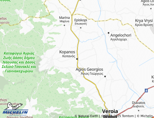 MICHELIN Kopanos map - ViaMichelin
