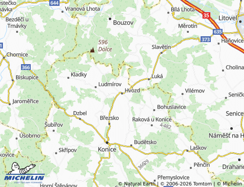 Kaart MICHELIN Hvozd - ViaMichelin