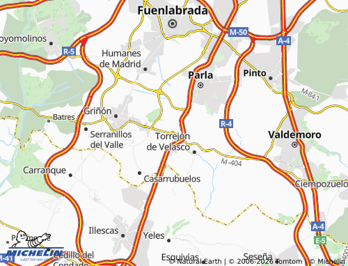 MICHELIN Torrejón de la Calzada map - ViaMichelin