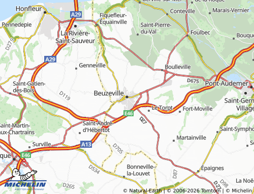 Mapa MICHELIN Beuzeville - ViaMichelin