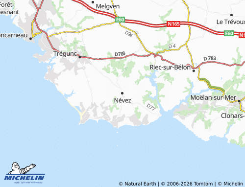 Mappa MICHELIN Névez - ViaMichelin