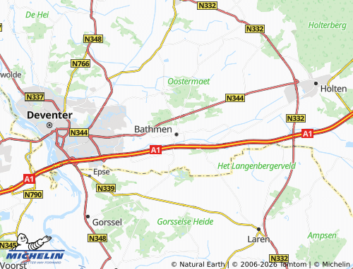 MICHELIN Bathmen map - ViaMichelin