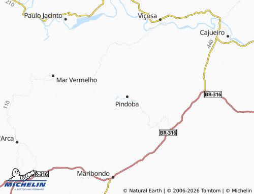 MICHELIN Pindoba map - ViaMichelin