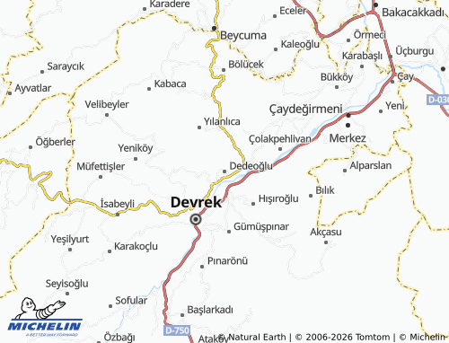 Mapa MICHELIN Dedeoğlu - ViaMichelin
