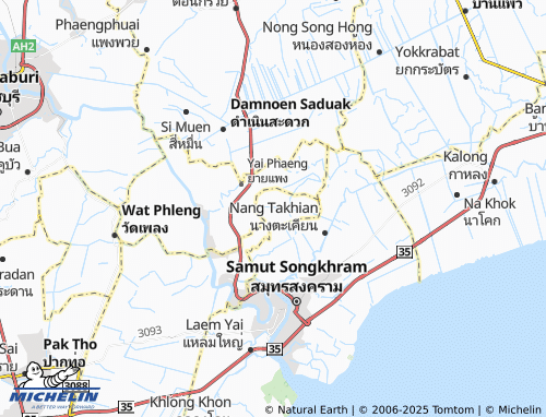 MICHELIN Tha Kha map - ViaMichelin