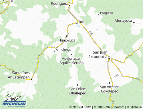 Mappa MICHELIN Huejonapan Aquiles Serdán - ViaMichelin