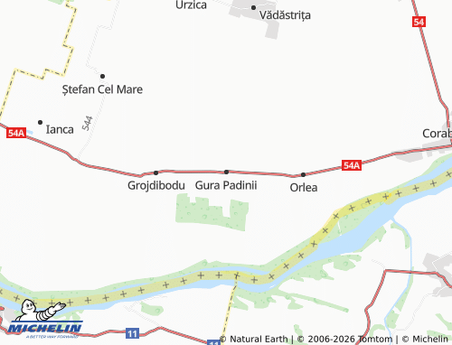 Mappa MICHELIN Gura Padinii - ViaMichelin