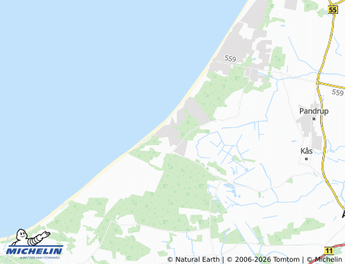 MICHELIN Rødhus map - ViaMichelin
