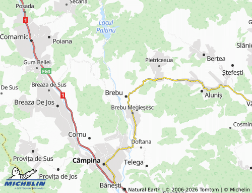 MICHELIN Brebu map - ViaMichelin