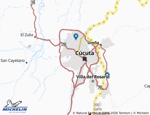 Carte MICHELIN Loma de Bolívar - ViaMichelin