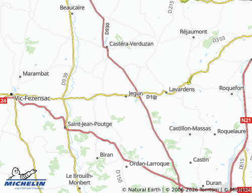 MICHELIN Jegun map - ViaMichelin