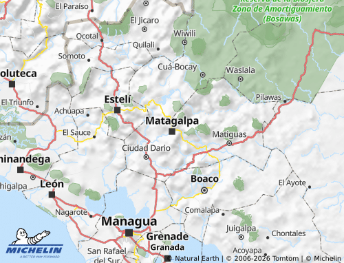 Mappa MICHELIN Matagalpa - ViaMichelin