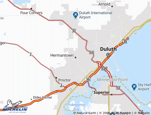 Carte MICHELIN Hermantown - ViaMichelin