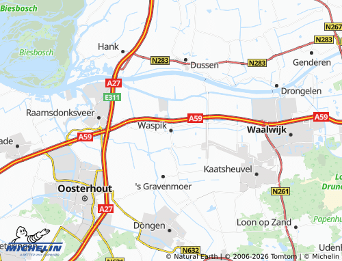 Carte MICHELIN Waspik - ViaMichelin