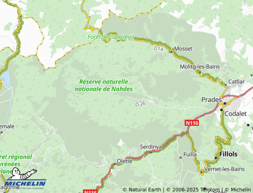 MICHELIN Nohèdes map - ViaMichelin