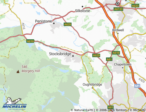 Carte MICHELIN Stocksbridge - ViaMichelin